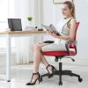 imageBestOffice  Ergonomic Office Chair  MidBack Swivel Desk Chair  Breathable Backrest ampamp Lumbar Support  Adjustable Height  Sponge Seat  Rolling Wheels  Black  for Adults ampamp WomenRed