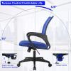 imageBestOffice  Ergonomic Office Chair  MidBack Swivel Desk Chair  Breathable Backrest ampamp Lumbar Support  Adjustable Height  Sponge Seat  Rolling Wheels  Black  for Adults ampamp WomenBlue