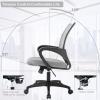 imageBestOffice  Ergonomic Office Chair  MidBack Swivel Desk Chair  Breathable Backrest ampamp Lumbar Support  Adjustable Height  Sponge Seat  Rolling Wheels  Black  for Adults ampamp WomenGrey