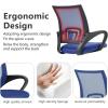 imageBestOffice  Ergonomic Office Chair  MidBack Swivel Desk Chair  Breathable Backrest ampamp Lumbar Support  Adjustable Height  Sponge Seat  Rolling Wheels  Black  for Adults ampamp WomenDark Blue