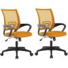 imageBestOffice  Ergonomic Office Chair  MidBack Swivel Desk Chair  Breathable Backrest ampamp Lumbar Support  Adjustable Height  Sponge Seat  Rolling Wheels  Black  for Adults ampamp WomenOrange