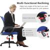 imageBestOffice  Ergonomic Office Chair  MidBack Swivel Desk Chair  Breathable Backrest ampamp Lumbar Support  Adjustable Height  Sponge Seat  Rolling Wheels  Black  for Adults ampamp WomenDark Blue