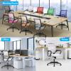 imageBestOffice  Ergonomic Office Chair  MidBack Swivel Desk Chair  Breathable Backrest ampamp Lumbar Support  Adjustable Height  Sponge Seat  Rolling Wheels  Black  for Adults ampamp WomenWhite