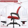imageBestOffice  Ergonomic Office Chair  MidBack Swivel Desk Chair  Breathable Backrest ampamp Lumbar Support  Adjustable Height  Sponge Seat  Rolling Wheels  Black  for Adults ampamp WomenRed