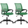 imageBestOffice  Ergonomic Office Chair  MidBack Swivel Desk Chair  Breathable Backrest ampamp Lumbar Support  Adjustable Height  Sponge Seat  Rolling Wheels  Black  for Adults ampamp WomenGreen