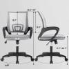 imageBestOffice  Ergonomic Office Chair  MidBack Swivel Desk Chair  Breathable Backrest ampamp Lumbar Support  Adjustable Height  Sponge Seat  Rolling Wheels  Black  for Adults ampamp WomenGrey