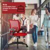 imageBestOffice  Ergonomic Office Chair  MidBack Swivel Desk Chair  Breathable Backrest ampamp Lumbar Support  Adjustable Height  Sponge Seat  Rolling Wheels  Black  for Adults ampamp WomenRed