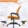 imageBestOffice  Ergonomic Office Chair  MidBack Swivel Desk Chair  Breathable Backrest ampamp Lumbar Support  Adjustable Height  Sponge Seat  Rolling Wheels  Black  for Adults ampamp WomenOrange