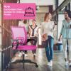 imageBestOffice  Ergonomic Office Chair  MidBack Swivel Desk Chair  Breathable Backrest ampamp Lumbar Support  Adjustable Height  Sponge Seat  Rolling Wheels  Black  for Adults ampamp WomenPink