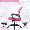 imageBestOffice  Ergonomic Office Chair  MidBack Swivel Desk Chair  Breathable Backrest ampamp Lumbar Support  Adjustable Height  Sponge Seat  Rolling Wheels  Black  for Adults ampamp WomenPink