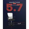 imageDrafting Chair Tall Office Chair Adjustable Height with Lumbar Support Flip Up Arms Footrest Mid Back Task Mesh Desk Chair Computer Chair Drafting Stool for Standing Desk BlackWhite