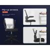 imageDrafting Chair Tall Office Chair Adjustable Height with Lumbar Support Flip Up Arms Footrest Mid Back Task Mesh Desk Chair Computer Chair Drafting Stool for Standing Desk BlackWhite