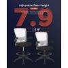 imageDrafting Chair Tall Office Chair Adjustable Height with Lumbar Support Flip Up Arms Footrest Mid Back Task Mesh Desk Chair Computer Chair Drafting Stool for Standing Desk BlackWhite