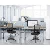 imageDrafting Chair Tall Office Chair Adjustable Height with Lumbar Support Flip Up Arms Footrest Mid Back Task Mesh Desk Chair Computer Chair Drafting Stool for Standing Desk BlackBlack