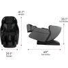 imageSL Track Full Body Massage Chair Recliner with Zero Gravity Airbag Massage Chair Bluetooth Speaker Foot Roller USB ChargerBlackBrownBlack