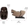 imageSL Track Full Body Massage Chair Recliner with Zero Gravity Airbag Massage Chair Bluetooth Speaker Foot Roller USB ChargerBlackBrownBrown