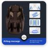 imageSL Track Full Body Massage Chair Recliner with Zero Gravity Airbag Massage Chair Bluetooth Speaker Foot Roller USB ChargerBlackBrownBrown